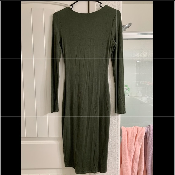 Forest green midi dress - Picture 2 of 3
